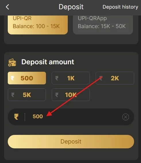 enter the amount to add